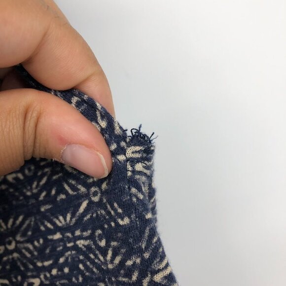 Lucky Brand  Blue Abstract Patterned Scoop Neck Jersey Midi Dress M - Picture 11 of 16